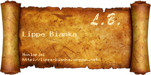 Lippe Bianka névjegykártya